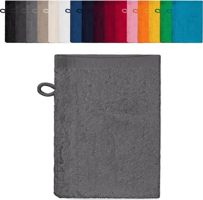 Produktbild von 10er PACK Waschhandschuhe 15x21 cm Waschlappen 100% Baumwolle, Farbe: Hellgrau
