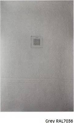 Produktbild von SANYCCES STRATO Rechteckige Duschwanne Mineralwerkstoff rutschfest 160 x 70 cm, grau