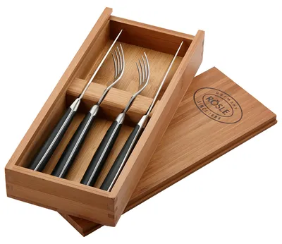 Produktbild von RÖSLE Steakbesteck Set 4 tlg. scharf in Holzkiste 25146