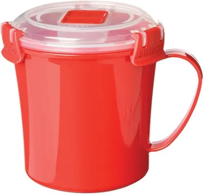 Produktbild von Sistema 1107, Becher, Rot, 656 ml, Transparent, 2,77 Tassen, 114 mm