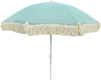 Immagine prodotto di Ombrellone da spiaggia Ombrellone Protezione UV con frange Borsa pieghevole Ø 150 cm