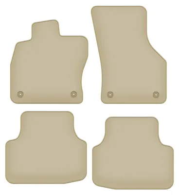 Immagine prodotto di Tappetini in velluto PREMIUM beige compatibili con Skoda Octavia IV A7 (2020-, berlina, station wagon, variant, liftback) – con fissaggi – su misura