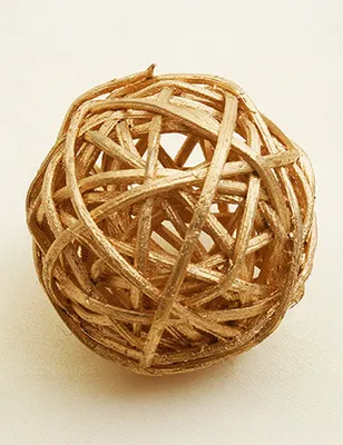 Produktbild von Weidenkugeln Tischdeko 6 Stück gold 3,5cm - Einheitsgröße