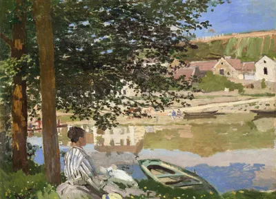 Produktbild von Plakat 18x13cm Am Ufer der Seine, Monet Vintage