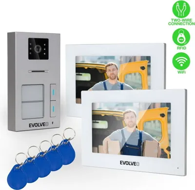 Image de EVOLVEO DoorPhone AP2-2 vidéophone filaire pour deux appartements avec application