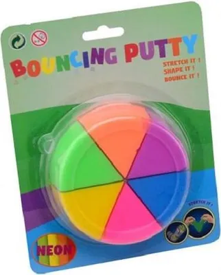 Produktbild von Johntoy Bouncing Putty 6 Neonfarben