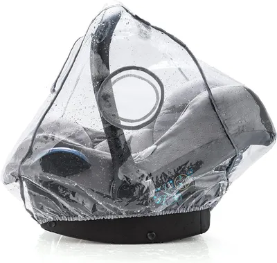 Productafbeelding van Regenhoes Autostoel Universeel met Optimale Luchtcirculatie - Sluitbaar Venster - Handvat Opening - PVC - Vrij - Grijs