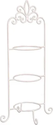 Produktbild von Clayre & Eef Etagere für 3 Teller 77 cm Weiß Eisen