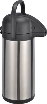 Produktbild von Airpot Pumpkanne aus Edelstahl - 3 Liter - Isolierkanne für heiße und kalte Getränke - Thermo Kaffee Tee Kanne drehbar auslaufsicher