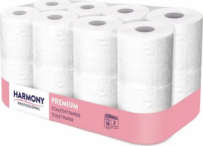 Produktbild von 16x Toilettenpapier WC-Papier natur 2-lagig Harmony Professional  156 Blatt