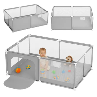Produktbild von Tulano Cozy 22 Laufgitter 120×180 cm, faltbar, mit Boden, Netzwänden & Reißverschluss, ab 6 Monaten
