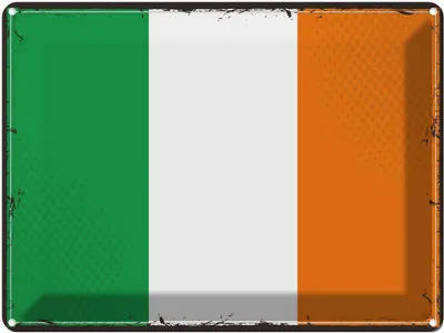 Produktbild von vianmo Blechschild 30x40 cm Irlands Retro Ireland Flagge Fahne Wappen