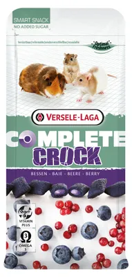 Produktbild von Versele-Laga Crock Berry, Snack, 50 g, Kaninchen, Omega-3, Vitamin A, Vitamin C, Vitamin D3, Vitamin E, Tasche