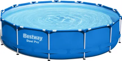 Immagine prodotto di Bestway 5612E Piscina fuori terra rotonda Steel Pro, filtrazione a cartuccia, diametro 3,96 m, altezza 84 cm