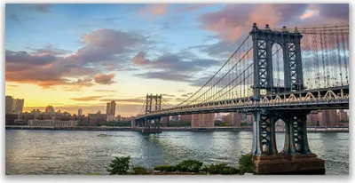 Produktbild von Tulup Leinwand-Bilder 140x70 Wandbild Canvas Kunstdruck Brücke Stadt Architektur