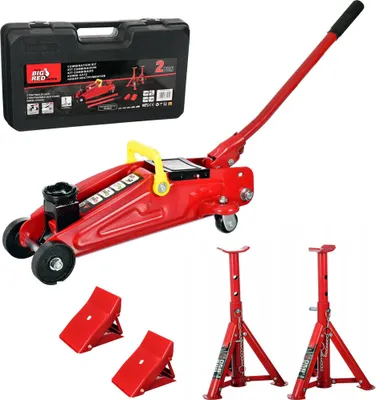 Produktbild von Sada zdvíhacích a podporných zdvihákov v plastovom kufríku pre automechanikov Big Red 820050 KIT s nosnosťou 2 tony