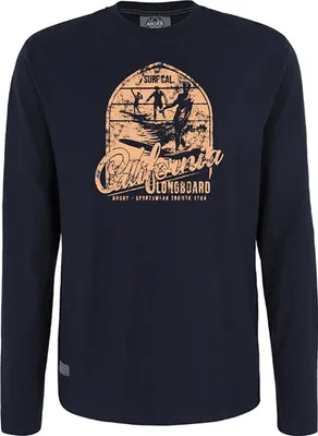 Produktbild von Übergrößen Longshirt California Longboard beige AHORN SPORTSWEAR Navy 9XL