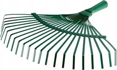 Obrázek produktu pro Zahradní hrábě na trávu a listí kovové 43 cm