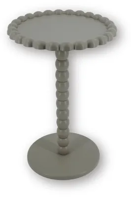 Zdjęcie produktu dla Stolik pomocniczy - okrągły - kolor taupe - wykonany z MDF - wymiary 38x55 cm