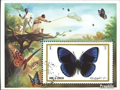 Produktbild von Briefmarken Umm al Kaiwain 1972 Mi Block50 (kompl.Ausg.) gestempelt Schmetterlinge