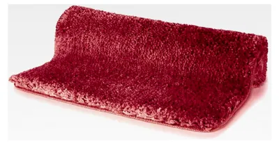 Produktbild von Badteppich Badematte Duschvorleger Mikrofaser Hochflor | flauschig | rutschhemmend | geeignet für Fußbodenheizung | 70x120 cm | Rot
