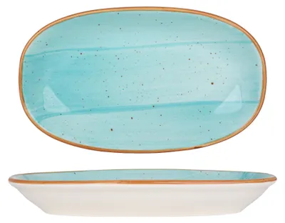 Zdjęcie produktu dla Miska do serwowania Bonna - Aqua - Porcelana - 24x14 cm