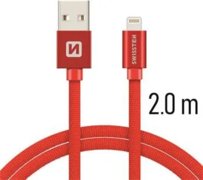 Produktbild von Swissten Textile Fast Charge 3A Lightning Daten- und Ladekabel 2m