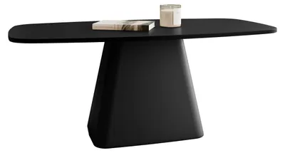Produktbild von MIRJAN24 Couchtisch Noa, Wohnzimmer Kaffeetisch, Basis aus Stahl (Farbe: Schwarz / Schwarz)