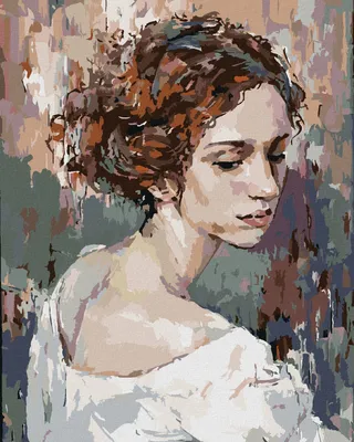 Zdjęcie produktu dla Zuty - Diamond painting - SHADOWED WOMAN PORTRAIT, 40x50 cm, bez ramy i bez wyłączenia płótna