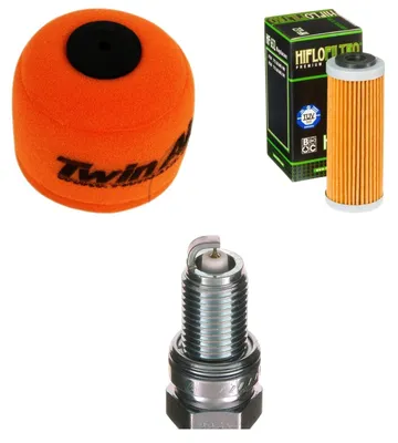 Obrázok produktu pre Servisná sada pre KTM Freeride 250 F 4T 2018–2020: vzduchový filter, olejový filter, zapaľovacia sviečka od pamoto – nová
