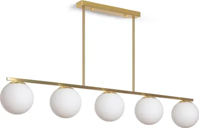 Produktbild von Pendelleuchte aus Metall und Glas Boqor Gold