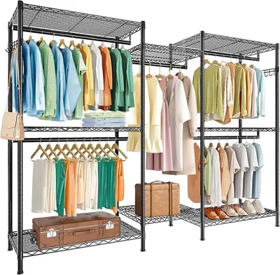 Imagen del producto de Perchero resistente para ropa, armario abierto, 187x44x194 cm