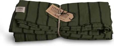 Produktbild von Lovely Linen Lovely Tischdecke Leinen stripe forest 145 x 380cm