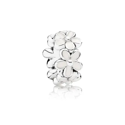 Produktbild von Pandora 791495EN12 Charm Zwischenelement Weiße Gänseblümchen