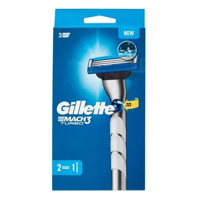 Produktbild von Gillette Mach 3  Turbo Rasierer +2 Klingen