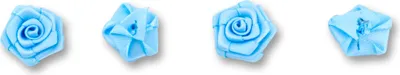 Produktbild von Satinrosen 2cm zum Basteln & Aufnähen 20 Stück Hellblau