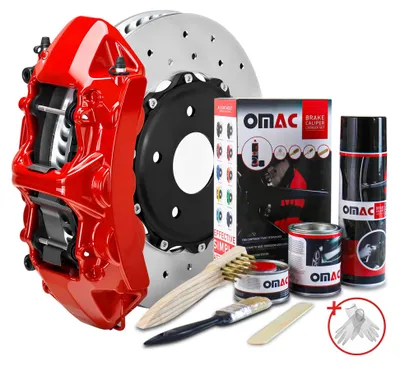 Produktbild von OMAC Bremssattellack Bremssattelfarbe Texas Rot Glänz Auto Lack Set