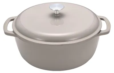 Obrázek produktu pro A. Základní pánev Schmortopf, kulatá, z smaltovaného litinu, s poklicí, objem 6,9 litru, materiál: len