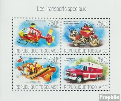 Produktbild von Briefmarken Togo 2013 Mi 5361-5364 Kleinbogen (kompl. Ausgabe) postfrisch Sondertransport