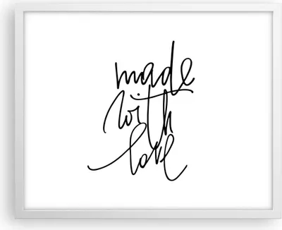 Produktbild von Gerahmtes Poster - Weißer Rahmen - Erstellt mit Liebe - 50x40 cm - Wand Bild - Wanddeko - Wandbilder - Kunstposter - Wandposter - Bilderrahmen - Bilder - Kunstdruck - Wanddekoration - P2WAA50x40-4499