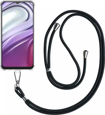 Obrázek produktu pro Pouzdro na telefon vhodné pro Motorola Moto G10 / G20 / G30 Transparent ShockProof s odnímatelnou univerzální šňůrkou na telefon - Kryt Pouzdro Silikonové ShockProof se šňůrkou - Smartphonics