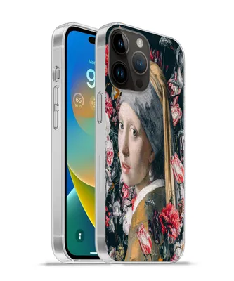 Produktbild von MuchoWow® Handyhülle Schutzhülle Hülle für Apple iPhone 14 Pro Max Das Mädchen mit dem Perlenohrring - Blumen - Vermeer Silikon Softcase Handy Hülle - Hardcover