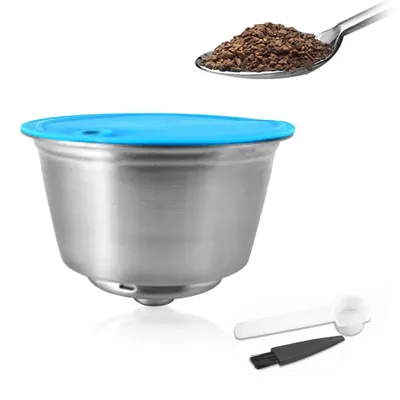 Obrázek produktu pro Plnitelné kávové kapsle z nerezové oceli, podložka s filtrem o objemu 10 ml, vhodné pro kávovary Dolce Gusto EDG466, EDG606, EDG305, Mini Me a EDG626