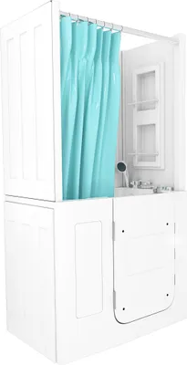 Produktbild von Seniorendusche und Kombination Wanne mit Whirlpool S08D-WP-C-L 110x68x205cm