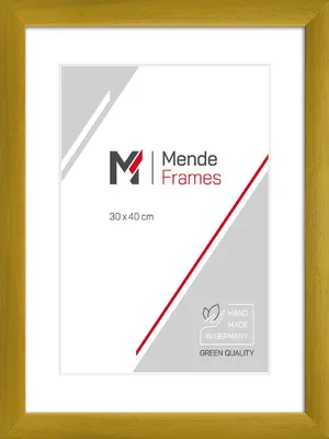 Produktbild von Holzrahmen Museumsglas 20x30 cm Gelb MendeFrames H220