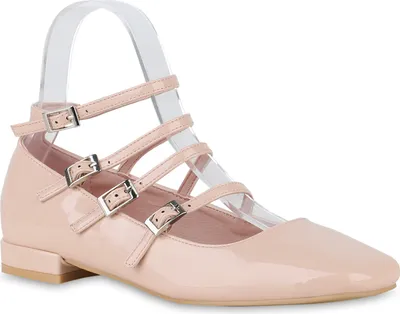 Produktbild von VAN HILL Damen Riemchenballerinas Ballerinas Eckige Riemchen-Schuhe 841180, Farbe: Rosa, Größe: 37