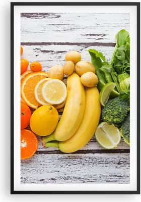 Produktbild von Gerahmtes Poster - Schwarzer Rahmen - Essen Gemüse Essen frisch - 61x91,5 cm - Wand Bild - Wanddeko - Wandbilder - Wandposter - Bilderrahmen - Bilder - Kunstdruck - Wandbild - P2BPA61x91-2888