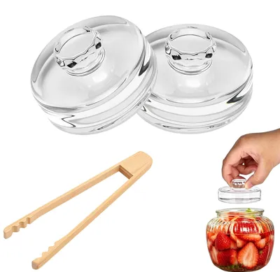 Gärgewichte aus Glas mit Griff, 2 Stück, für Kimchi & Co.