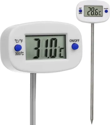 Image de Green Blue GB382 Thermomètre alimentaire numérique Sonde Thermomètre de cuisine Mesure de la température : de -50 °C à +300 °C environ