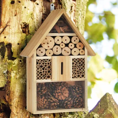 Produktbild von HI Insektenhotel Holz Natur 31x10x48 cm